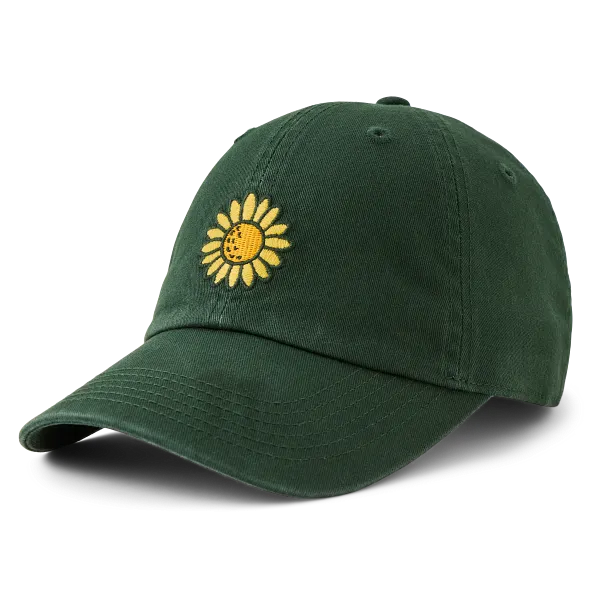 Life is Good. Unisex Sunflower Chill Cap, Treeline Green