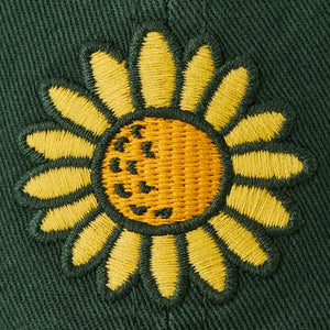 Life is Good. Unisex Sunflower Chill Cap, Treeline Green
