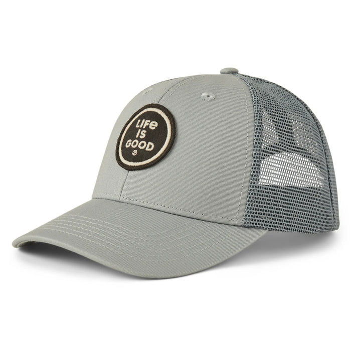 Life is Good. Unisex Clean LIG Coin Trucker, Gray Blue