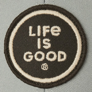 Life is Good. Unisex Clean LIG Coin Trucker, Gray Blue