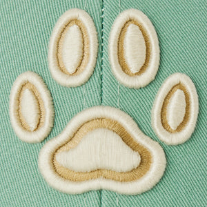 Life is Good. Unisex Paw Trucker, Granite Green