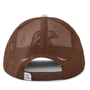 Life is Good. Unisex Clean Bear Trucker, Bone