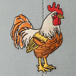 Life is Good. Unisex Rooster Trucker, Gray Blue
