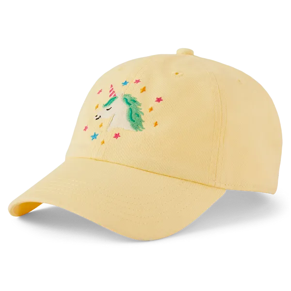 Life is Good. Kids Magical Unicorn Head Kids Chill Cap, Sandy Yellow