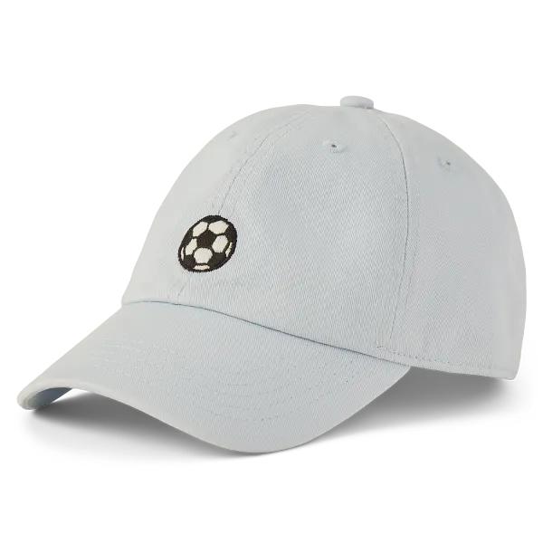 Life is Good. Kids Vintage Soccer Ball Kids Chill Cap, Glacier Blue