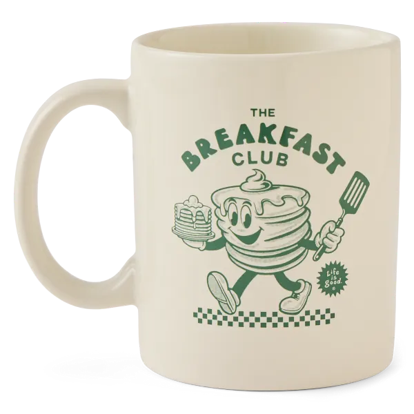 Life is Good. The Breakfast Club Pancakes Jake's Mug, Putty White