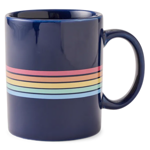 Life is Good. Every Day is Saturday Jake's Mug, Darkest Blue