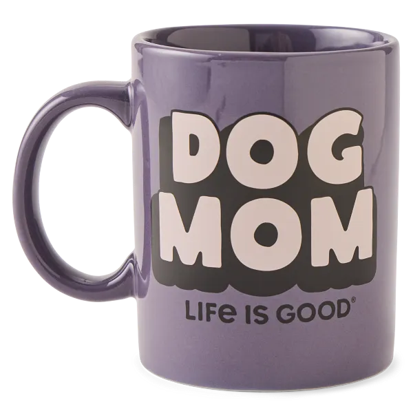 Life is Good. Stay at Home Dog Mom Jake's Mug, Dusk Purple