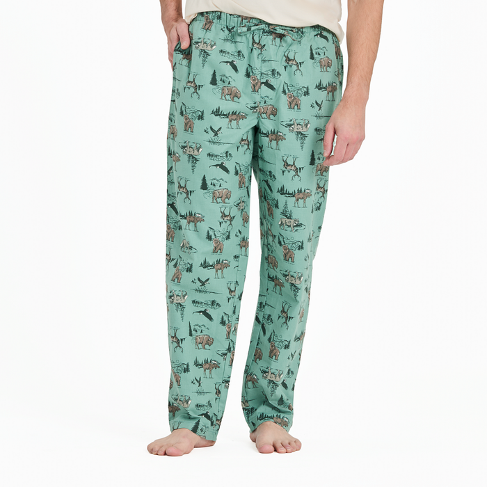 Life is Good. Men's Classic Sleep Pant, Granite Green