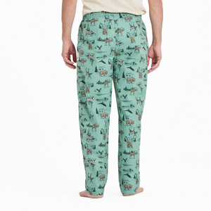 Life is Good. Men's Classic Sleep Pant, Granite Green