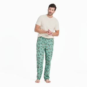 Life is Good. Men's Classic Sleep Pant, Granite Green