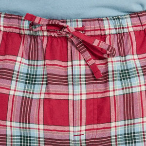 Life is Good. Men's Check Pattern Classic Sleep Pant, Adirondack Red