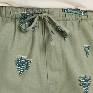 Life is Good. Men's Christmas Tree Classic Sleep Pant, Moss Green