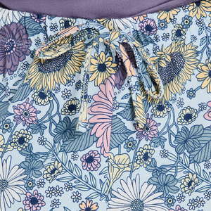 Life is Good Women's Sunshine Floral Snuggle Up Sleep Shorts, Glacier Blue