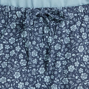 Life is Good. Women's Floral Paw Pattern Snuggle Up Sleep Pant, Darkest Blue