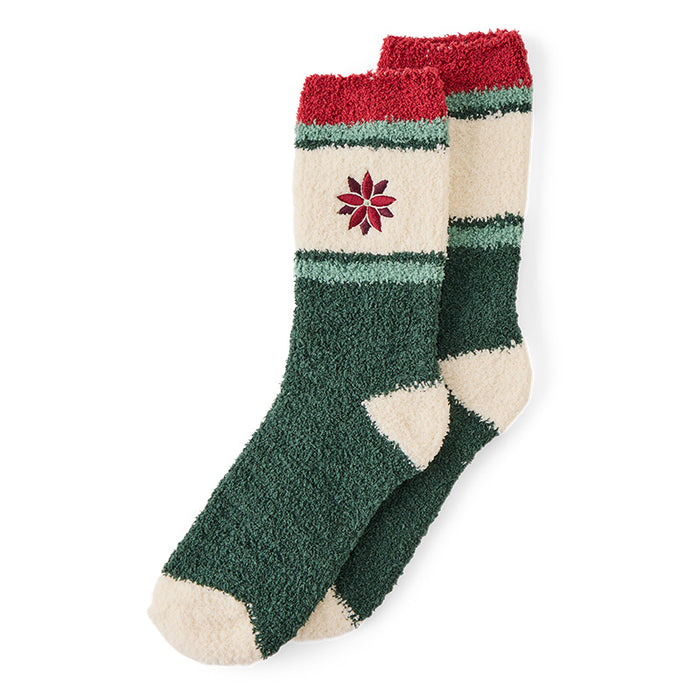 Life is Good. Treeline Green Snuggle Sock