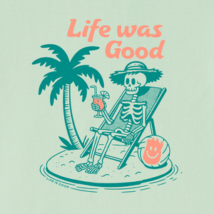 Life is Good Women's Life Was Good Desert Island Crusher SS Boxy Tee, Sage Green