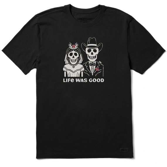 Life is Good. Men's Life Was Good Wedding Day SS Crusher Tee, Faded Black