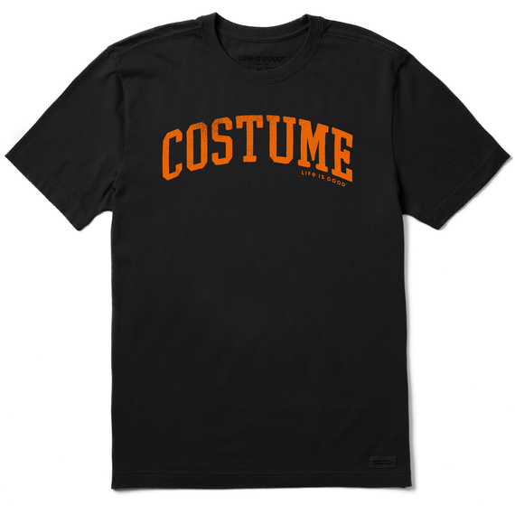 Life is Good. Men's Halloween Costume Arch SS Crusher Tee, Faded Black