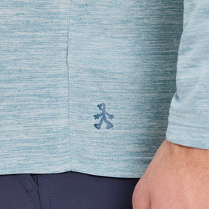 Life is Good. Men's Sunset Through The Clouds Long Sleeve Sun Crusher Hoodie, Smoky Blue