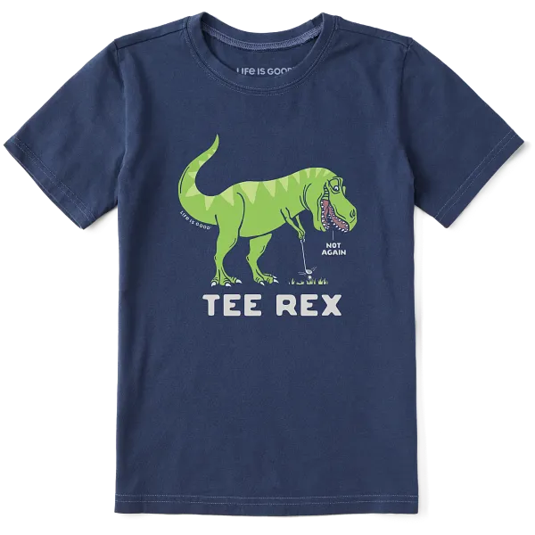 Life is Good. Kids Rex Golf Short Sleeve Crusher Tee, Darkest Blue