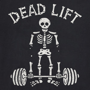Life is Good. Men's Dead Lift Short Sleeve Crusher Tee, Faded Black