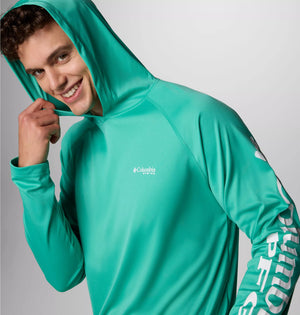 Columbia. Men's PFG Terminal Tackle Hoodie, Glaze Green