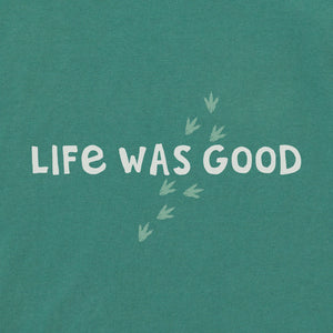 Life is Good. Toddler Life was Good Dinos Long Sleeve Crusher Tee, Spruce Green