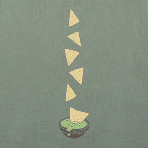 Life is Good. Women's Just Here for the Snacks Long Sleeve Crusher Boxy Tee, Moss Green