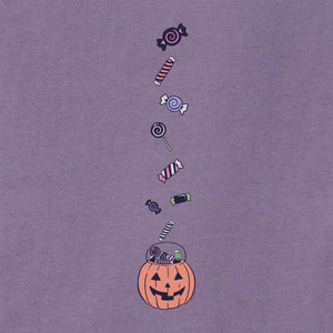 Life is Good. Women's I Want Candy Long Sleeve Crusher Boxy Tee, Dusk Purple