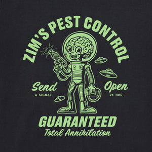 Life is Good. Men's Zim's Pest Control Long Sleeve Crusher Tee, Faded Black