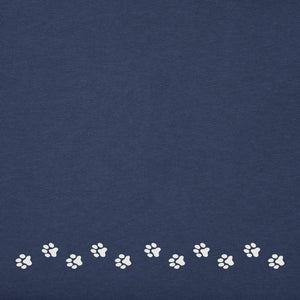 Life is Good. Men's Walking Paws Short Sleeve Crusher Tee, Darkest Blue