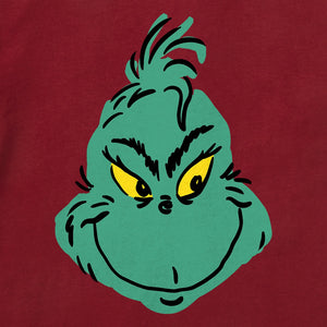 Life is Good. Toddler Grinch Mini Face Short Sleeve Crusher Tee, Adirondack Red