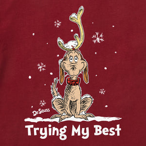 Life is Good. Women's Trying My Best Max Long Sleeve Crusher Tee, Adirondack Red