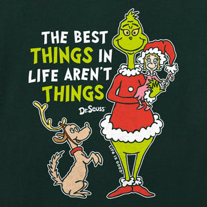Life is Good. Women's The Best Things Grinch Long Sleeve Crusher Tee, Treeline Green