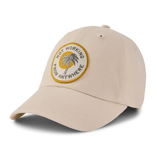 Life is Good. Not Working From Anywhere Patch Chill Cap, Birch White
