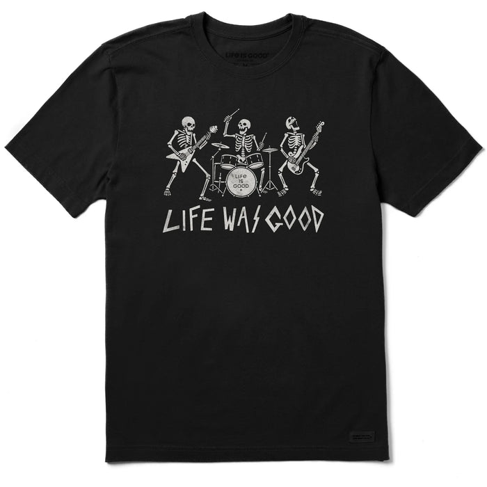 Life is Good. Men's Life Was Good Rock Band Short Sleeve Crusher Tee, Faded Black