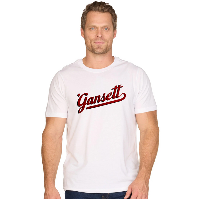 Narragansett Beer. 'Gansett Script Tee in White