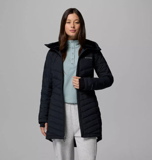 Columbia. Women's Joy Peak II Mid Hooded Jacket in Black
