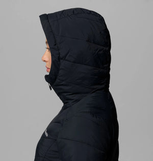 Columbia. Women's Joy Peak II Mid Hooded Jacket in Black