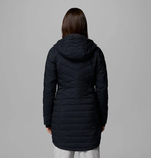 Columbia. Women's Joy Peak II Mid Hooded Jacket in Black
