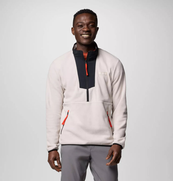 Columbia. Men's Sequoia Grove Half Zip Fleece in Dark Stone, Black