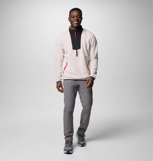 Columbia. Men's Sequoia Grove Half Zip Fleece in Dark Stone, Black