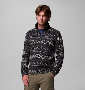 Columbia. Men's Sweater Weather II Printed Half Zip Pullover in Shark KnitKnot