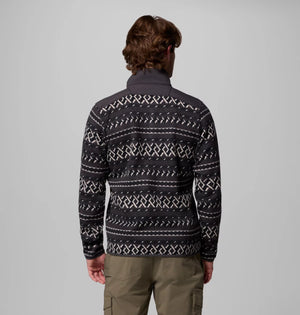 Columbia. Men's Sweater Weather II Printed Half Zip Pullover in Shark KnitKnot