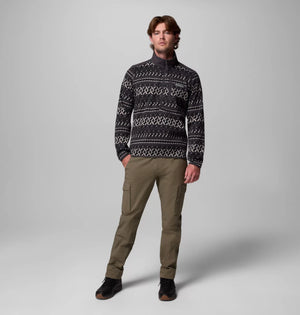 Columbia. Men's Sweater Weather II Printed Half Zip Pullover in Shark KnitKnot