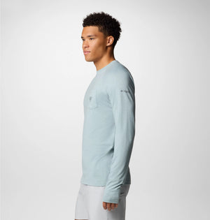 Columbia. Men's PFG Uncharged Neps Long Sleeve Shirt, Crushed Blue