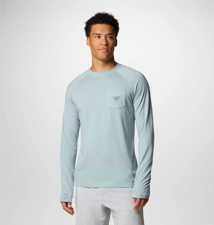 Columbia. Men's PFG Uncharged Neps Long Sleeve Shirt, Crushed Blue