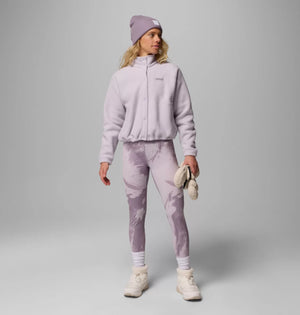 Columbia. Women's Jasper Ridge Pebbled Fleece Full Snap in Lavender Pearl
