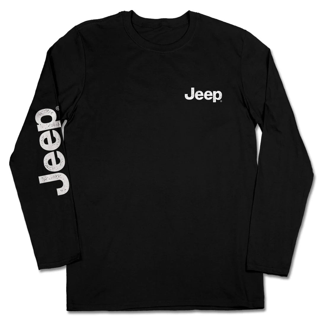 Tシャツ・カットソー JEEP Essential long sleeve t-shirt Jeep. USA Rocks Long Sleeve Shirt, Black – Jakesgoodnewport